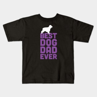 Best Cocker Spaniel Dog Dad Ever - Purple Dog Lover Gift Kids T-Shirt